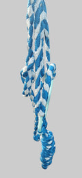 Royal blue and white larait mule tape halter